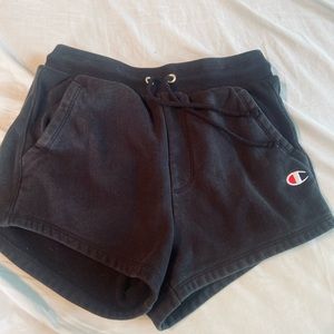 Black champion sweat shorts